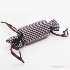 Bolsa caramelo en vichy marrón WEB PROMO