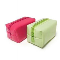 Monedero verde/fucsia con cremallera 7x4x4cm.min.6 WEB PROMO