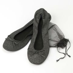 Manoletinas plegables negra talla L+bolsa min.2