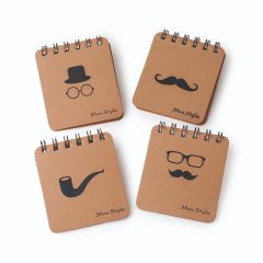Libreta espiral Men Style, mínimo 4