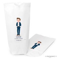 Bolsa para regalos niño manos en los bolsillos Primera Comunión 21cm