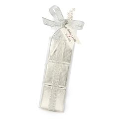 Estuche 3 napolitanas plata con perlitas