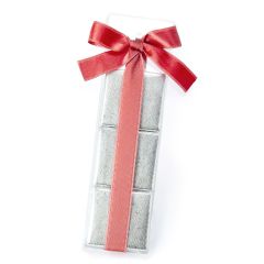 Estuche 3 napolitanas lazo rosa francia