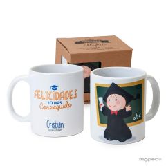 Taza cerámica Pit graduación y pizarra