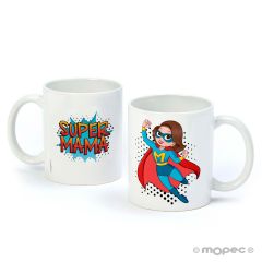 Taza cerámica SUPER MAMÁ en caja regalo