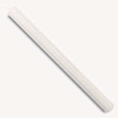 Cirio acanalado Mi Bautismo blanco en caja pvc 40x3,2cm.