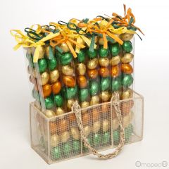 Expositor 27 estuches 9 huevos praliné Pascua*