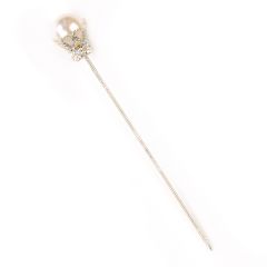 Aguja perla marfil con corona precio x caja 48un.