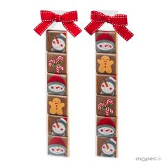 Estuche 6chocolatinas Snowman collection min.2*