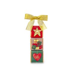 Estuche lazo oro 3 napolitanas Estrella, Regalos, Corazón