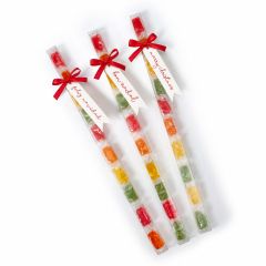 Tubo Navideño 10 Caramelos BlandiFruit Jelly con tarjeta felicitación al Por Mayor