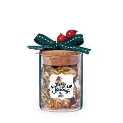 Tarro cristal navideño con tapa corcho 10 minifruits min 12