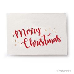 Tarjeta Merry Christmas Estrellas 5x3,5cm.1hj=36u.min5
