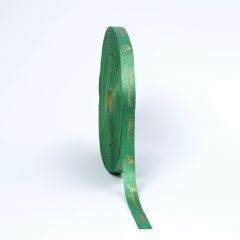 Cinta raso 2 caras 15mm verde Joyeuses Fêtes
