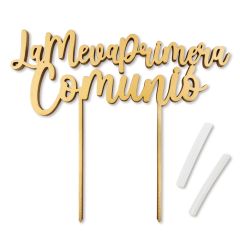 Cake topper madera Primera Comunió 15x17x0,5cm.