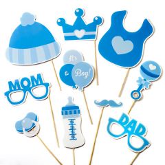 Set de postizos infantil en color azul, 10 piezas