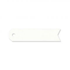 Tarjeta forma flecha blanca sin pers. (preciox51u.) min.51