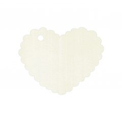 Tarjeta blanca corazón 5x4cm (preciox30u) min.30