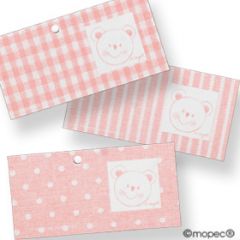 Tarjeta osito rosa R/T/C preciox102uds