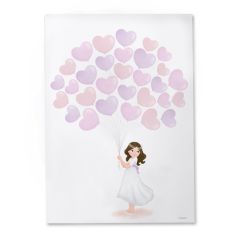 Lámina árbol de huellas Comunión niña falda 29,5x42cm