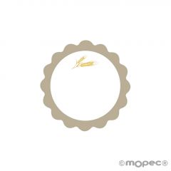 Etiq. adh.Primera Comunión ondas beige hj=24u.min.5