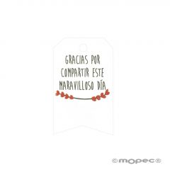 T.Gracias por compartir,cor. rojos 3x5cm (preciox36u) min.36