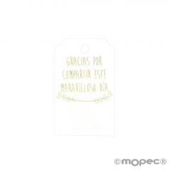 Tarjeta blanca Gracias Por Compartir (preciox36u).min36