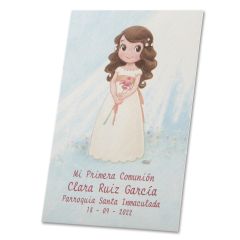 Estampa Comunión niña lirio, precio x25un., min.25