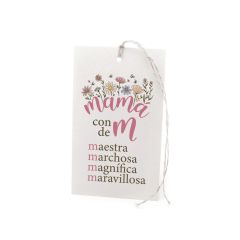 Tarjetón M de Mamá en varios idiomas