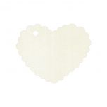 Tarjeta blanca corazón 5x4cm (preciox30u) min.30