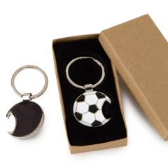 Llavero/abridor pelota fútbol con caja regalo 3,5x7cm.