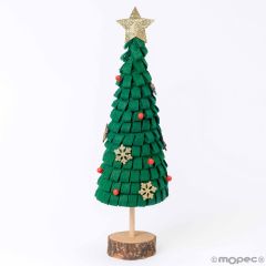 Figura árbol de Navidad de fieltro 36cm