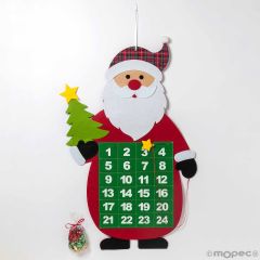 Calendario de adviento Papa Noel, 24 caramelos