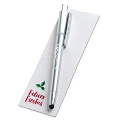 Bolígrafo LED corazones y punto de libro Felices Fiestas  -1