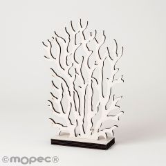 Figura coral madera blanco 8x19cm