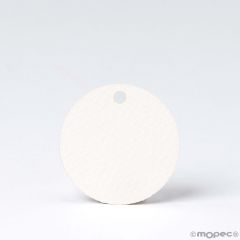Tarjeta redonda blanca 3cm. (preciox54u.) min.54