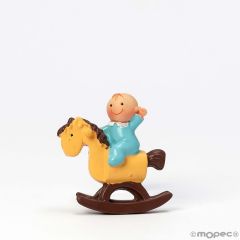 Imán Pit en caballo de madera