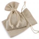 Bolsa algodón beige 10,5x14,5cm., min.12