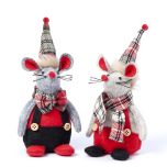 Ratoncito pajarita, bufanda cuadros 17cm. 1bombón stdo.min.8