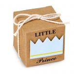 Estuche cúbico kraft 5cm. deco Little Prince azul, min.25