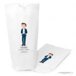 Bolsa para regalos niño manos en los bolsillos Primera Comunión 21cm