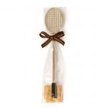 Rotulador raqueta lazo marrón con 1 napolitana