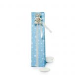 Caja estrellas azul broche osito strass 3 peladillas choc