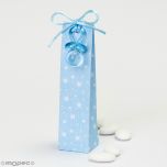 Estuche azul con 5 peladillas, estrellas y chupete, 14cm