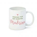 Taza cerámica "Gracias Madrina" en caja regalo