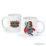 Taza cerámica SUPER MAMÁ en caja regalo
