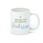 Taza de cerámica "Gracias Padrino" en caja regalo