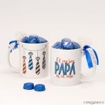Taza cerámica 6 bombones EL MEJOR PAPÁ... en caja regalo