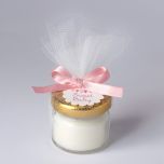 Vela jazmín 20gr. con lazo y tarjetita rosa Sweet Baby