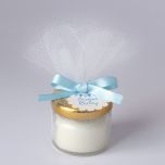 Vela jazmín 20gr. con lazo y tarjetita azul Sweet Baby